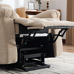 modfu Fauteuil relax électrique releveur, massage et chaleur, beige clair pas cher
