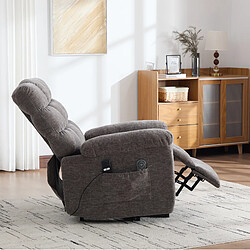 modfu Fauteuil releveur électrique massage chauffant gris 83x99x103 cm pas cher