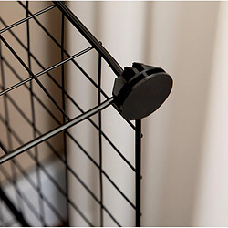 modfu Étagère cube modulable en métal noir 105 x 35 x 105 cm pas cher