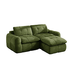 modfu Canapé d’angle modulable 2 places 194x160x68 cm vert pas cher
