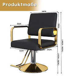 Avis modfu Fauteuil de salon hydraulique pivotant 360°, noir et or, base métal stable