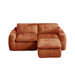 modfu Canapé d’angle modulable 2 places 194 cm Orange, avec ottoman pas cher