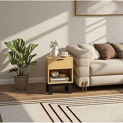 Avis MIVRAY Table de chevet 35 x 26 x 50 cm avec tiroir, niche, chêne