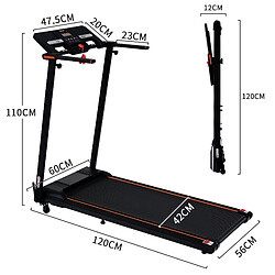 Acheter MIVRAY Tapis de course pliable noir avec console LED