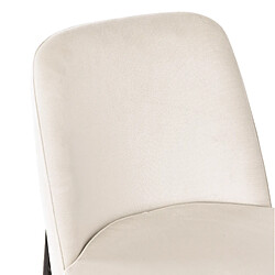 MIVRAY Lot de 6 chaises de salle à manger en velours beige pas cher