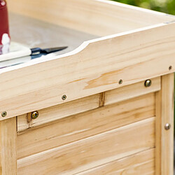 MIVRAY Armoire de jardin en bois naturel 83 x 40 x 92 cm pas cher