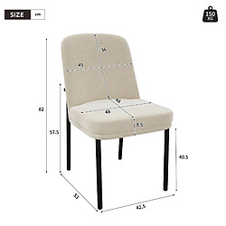 Acheter MIVRAY Lot de 6 chaises de salle à manger en velours beige