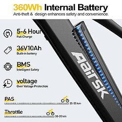 Avis Vélo Électrique De Ville Aairsk Gt300, 26", 36 V, 250 W, 10 Ah, Nfc, Noir