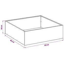vidaXL Cache-pot de jardin Anthracite 80 x 80 x 30 cm pas cher