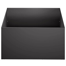 Avis vidaXL Cache-pot de jardin Noir 40 x 40 x 30 cm Acier laminé à froid