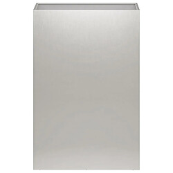 Avis vidaXL Cache-pot de jardin Argenté 50 x 30 x 75 cm Acier inoxydable