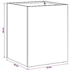 vidaXL Cache-pot de jardin 2 pc Rouillé 30 x 30 x 40 cm Acier patiné pas cher