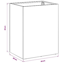 vidaXL Cache-pot de jardin 2 pc Argenté 40 x 30 x 40 cm pas cher