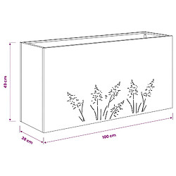 vidaXL Cache-pot de jardin 2 pc Blanc 100 x 30 x 49 cm pas cher