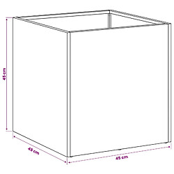 vidaXL Cache-pot de jardin 2 pc Anthracite 45 x 45 x 45 cm pas cher