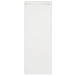 Avis vidaXL Cache-pot de jardin Blanc 20 x 20 x 40 cm Acier laminé à froid