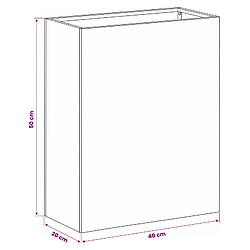 vidaXL Cache-pot de jardin 2 pc Rouillé 40 x 20 x 50 cm Acier patiné pas cher