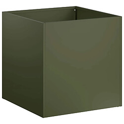 Avis vidaXL Cache-pot de jardin 2 pc Vert olive 35 x 35 x 35 cm