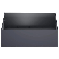 Avis vidaXL Cache-pot de jardin Anthracite 80 x 80 x 30 cm