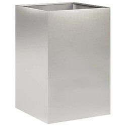 Avis vidaXL Cache-pot de jardin 2 pc Argenté 40 x 40 x 75 cm