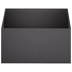 Avis vidaXL Cache-pot de jardin Noir 80 x 80 x 40 cm Acier laminé à froid