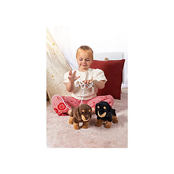 Acheter GIPSY TOYS Teckel noir peluche réaliste debout - 24 cm