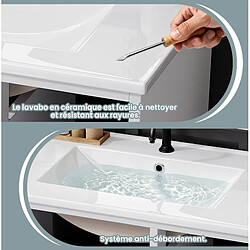 Avis OKWISH Meuble vasque au sol blanc 76,5 x 47 x 82 cm avec vasque en céramique