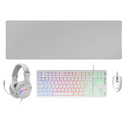Avis Mars gaming Pack gamer MCP-RGB3 - 4-en-1 - Blanc