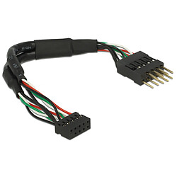 Avis Delock Câble USB interne 10 broches - 12 cm - Noir