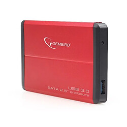 Gembird Boîtier externe pour disque dur EE2-U3S-2-R - 2,5 pouces - rouge pas cher