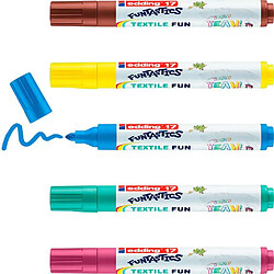 Avis Edding Feutres textiles Funtastics - 5 pièces