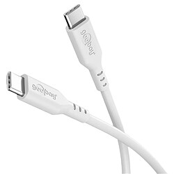 Goobay Câble USB-C en silicone - 1,5 m - Blanc pas cher