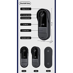 Acheter Interphone Sonnette Vidéo sans Fil 2,4 GHz avec Écran 4,3 Pouces