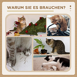 Avis OKWISH Arbre à chat gris clair avec niche et couchage lavable, 48 x 48 cm