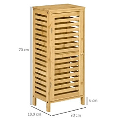 Acheter OKWISH Meuble de salle de bain en bambou naturel, 30 x 19,9 x 70 cm