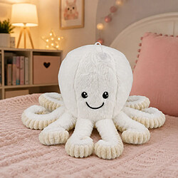 Lean Toys Poulpe en peluche peluche avec ventouse blanche 16 cm pas cher