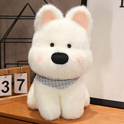 Avis Lean Toys Peluche Douce Doudou Chien avec Foulard Bleu Blanc 33cm