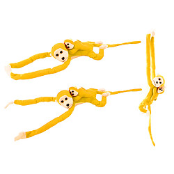 Avis Lean Toys Peluche Singe avec Bébé Jaune 70 cm