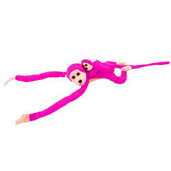Acheter Lean Toys Peluche Singe avec Bébé Rose Foncé 90 cm