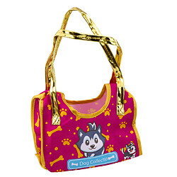 Lean Toys Chiot Husky dans un sac peluche mascotte doudou blanc et gris pas cher