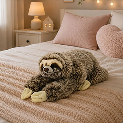 Lean Toys Paresseux en peluche réaliste peluche doudou velcro sur les pattes 34 cm pas cher