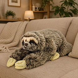 Acheter Lean Toys Paresseux en peluche réaliste peluche doudou velcro sur les pattes 34 cm
