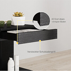 Avis OKWISH Table de chevet noire en bois avec tiroir, 40 x 30 x 46 cm