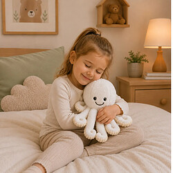 Avis Lean Toys Poulpe en peluche peluche douce tentacules élastiques blanc 30 cm