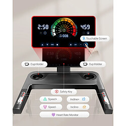Lontek L10 Tapis de Course à Inclinaison Automatique, Inclinaison 2-20%, 14 KM/H, 180 KG, Pliable à 16,5 CM pas cher