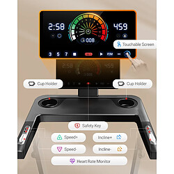 Acheter Lontek L20 Tapis de Course Pliable, Inclinaison 20%, 14 KM/H, 180 KG, 3.5 HP, Pliable à 11,4 CM