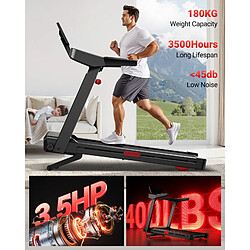 Avis Lontek L10 Tapis de Course à Inclinaison Automatique, Inclinaison 2-20%, 14 KM/H, 180 KG, Pliable à 16,5 CM