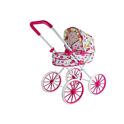Acheter Lean Toys Poussette pour poupées profonde rétro grandes roues à fleurs
