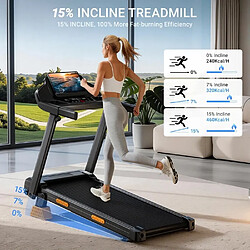 Acheter Lontek SF20 Tapis de Course Pliable, Inclinaison 10%/15%, 12 KM/H, 136 KG, Moteur Silencieux