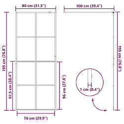 vidaXL Paroi de douche 80x195 Noir pas cher